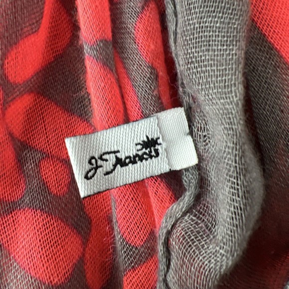 J Francis Scarf Orange Grey Animal Print Accessories Shawl Neck Warmer - Picture 4 of 11